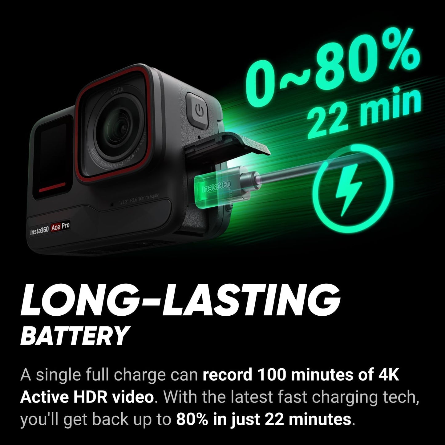Insta360 Ace Pro Tauch-Bundle – 4K120fps Actioncam, wasserdicht, 1/1,3" Sensor, Klappdisplay, KI-Rauschunterdrückung, ideal für Sport & Reisen